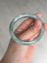 Load image into Gallery viewer, 50mm certified Type A 100% Natural icy watery light green red oval Jadeite Jade bangle BQ8-3804