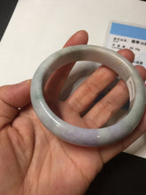 Load image into Gallery viewer, 58mm 100% natural certified light green purple yellow(FU LU SHOU) jadeite jade bangle BN37-7345