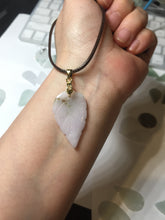 Load image into Gallery viewer, 100% natural type A white purple green yellow jadeite jade leaf pair pendant/earring group BP156