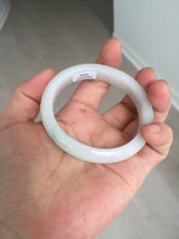Load image into Gallery viewer, 50mm certified 100% natural Type A icy watery sunny green white red oval jadeite jade bangle BP48-9354