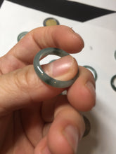 Load image into Gallery viewer, 17.7mm 7 1/2 100% natural type A icy watery green/blue icy watery Guatemala jadeite jade band ring group BP77