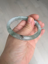 Load image into Gallery viewer, 51.8mm certified Type A 100% Natural icy watery light green/red oval Jadeite Jade bangle BQ9-3799