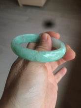 Load image into Gallery viewer, 50.5mm Certified Type A 100% Natural sunny apple green/red oval Jadeite Jade bangle BG61-0174