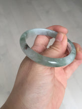 Load image into Gallery viewer, 51.8mm certified Type A 100% Natural icy watery light green/red oval Jadeite Jade bangle BQ9-3799