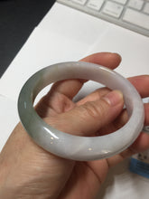 Load image into Gallery viewer, 57.5mm certified Type A 100% Natural dark green purple white Jadeite Jade bangle Y158-3015