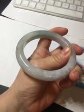 Load image into Gallery viewer, 60.4mm certified Type A 100% Natural icy watery light green/purple Jadeite Jade bangle BF145-9528