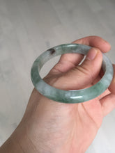 Load image into Gallery viewer, 51.8mm certified Type A 100% Natural icy watery light green/red oval Jadeite Jade bangle BQ9-3799