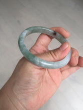 Load image into Gallery viewer, 51.8mm certified Type A 100% Natural icy watery light green/red oval Jadeite Jade bangle BQ9-3799