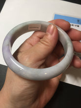 Load image into Gallery viewer, 58mm 100% natural certified light green purple yellow(FU LU SHOU) jadeite jade bangle BN37-7345