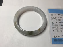 Load image into Gallery viewer, 57.7mm Certified 100% natural Type A dark green white gray purple brown jadeite jade bangle AD119-3012