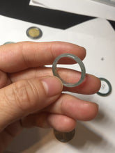 Load image into Gallery viewer, 17.7mm 7 1/2 100% natural type A icy watery green/blue icy watery Guatemala jadeite jade band ring group BP77