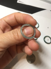 Load image into Gallery viewer, 17.7mm 7 1/2 100% natural type A icy watery green/blue icy watery Guatemala jadeite jade band ring group BP77