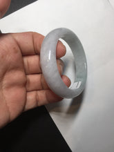 Load image into Gallery viewer, 50mm Type A 100% Natural light green/purple oval Jadeite Jade bangle BM70