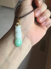 Load image into Gallery viewer, Type A 100% Natural sunny green white(白底青) Three Peas in a Pod(连中三元) Four Seasons Fortune Beans(四季发财豆) jadeite PD4