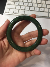Load image into Gallery viewer, 57.5mm Certified 100% Natural Deep Pine Green/Black "Serene Ember Forest" Nephrite (red-skin nephrite 红皮碧玉) Bangle HT168-18-3922