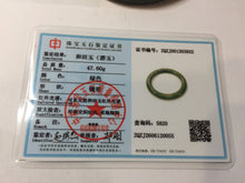 Load image into Gallery viewer, 57.5mm Certified 100% Natural Deep Pine Green/Black "Serene Ember Forest" Nephrite (red-skin nephrite 红皮碧玉) Bangle HT168-18-3922