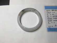 Load image into Gallery viewer, 57.7mm Certified 100% natural Type A dark green white gray purple brown jadeite jade bangle AD119-3012