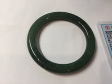 Load image into Gallery viewer, 55mm Certified 100% Natural Deep Pine Green/Black "Serene Ember Forest" Nephrite (red-skin nephrite 红皮碧玉) Bangle HT168-19-6175