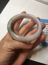 Load image into Gallery viewer, 57.5mm certified Type A 100% Natural dark green purple yellow brown white(FU LU SHOU) Jadeite Jade bangle Y159-3003