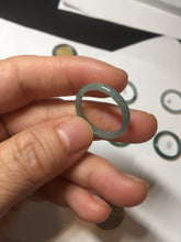 Load image into Gallery viewer, 17.7mm 7 1/2 100% natural type A icy watery green/blue icy watery Guatemala jadeite jade band ring group BP77