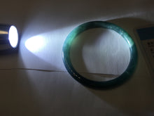 Load image into Gallery viewer, 56.2mm Certified Type A 100% Natura dark blue/green/gray/black Guatemala slim round cut Jadeite bangle PJ106-2076