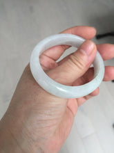 Load image into Gallery viewer, 47.5mm certified 100% natural Type A icy watery green white oval jadeite jade bangle BP46-9356