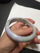 Load image into Gallery viewer, 58mm 100% natural certified light green purple yellow(FU LU SHOU) jadeite jade bangle BN37-7345
