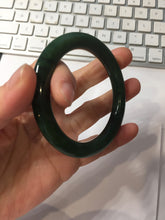 Load image into Gallery viewer, 55mm Certified 100% Natural Deep Pine Green/Black "Serene Ember Forest" Nephrite (red-skin nephrite 红皮碧玉) Bangle HT168-19-6175