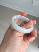Load image into Gallery viewer, 47.5mm certified 100% natural Type A icy watery green white oval jadeite jade bangle BP46-9356