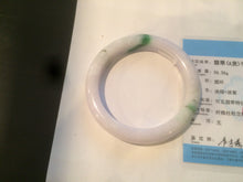 Load image into Gallery viewer, 57mm certified 100% natural sunny green/white/purple jadeite jade bangle AX92-5423