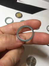 Load image into Gallery viewer, 17.7mm 7 1/2 100% natural type A icy watery green/blue icy watery Guatemala jadeite jade band ring group BP77