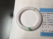 Load image into Gallery viewer, 57mm certified 100% natural sunny green/white/purple jadeite jade bangle AX92-5423