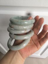 Load image into Gallery viewer, 51/52/54/55.5mm certified Type A 100% Natural light green/brown Jadeite Jade bangle GL11