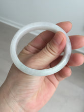 Load image into Gallery viewer, 47.5mm certified 100% natural Type A icy watery green white oval jadeite jade bangle BP46-9356