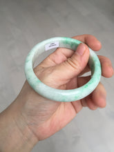 Load image into Gallery viewer, 56 mm Certified type A 100% Natural sunny green/white Jadeite bangle AY84-3462