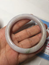 Load image into Gallery viewer, 56mm certified 100% natural type A icy watery green/purple jadeite jade bangle BN90-3561