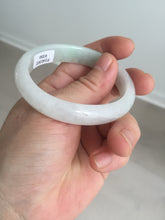 Load image into Gallery viewer, 47.5mm certified 100% natural Type A icy watery green white oval jadeite jade bangle BP46-9356