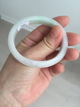 Load image into Gallery viewer, 47.5mm certified 100% natural Type A icy watery green white oval jadeite jade bangle BP46-9356