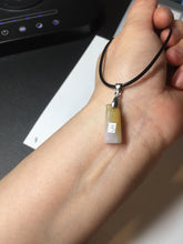 Load image into Gallery viewer, 100% Natural sunny green/purple scale weight safety guidance jadeite Jade pendant Q124