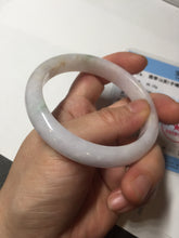 Load image into Gallery viewer, 56mm certified 100% natural type A icy watery green/purple jadeite jade bangle BN90-3561