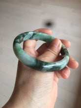Load image into Gallery viewer, 60.1mm Certified Type A 100% Natural green/dark green Jadeite Jade bangle AS68-1658