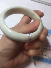 Load image into Gallery viewer, 56.5mm Certified Type A 100% Natural white/ green Jadeite Jade bangle PA4-3501 ($29.99 group)