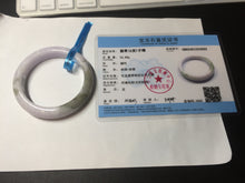 Load image into Gallery viewer, 53.5mm 100% natural certified light green purple pink jadeite jade bangle BN34-4503