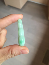 Load image into Gallery viewer, Type A 100% Natural sunny green white Three Peas in a Pod(连中三元) Four Seasons Fortune Beans(四季发财豆) jadeite PD2