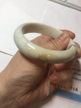 Load image into Gallery viewer, 56.5mm Certified Type A 100% Natural white/ green Jadeite Jade bangle PA4-3501 ($29.99 group)