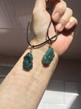 Load image into Gallery viewer, 100% Natural Type A Blue Green Gray Black 3D Pixiu (貔貅) Feng Shui Wealth Attractor Guatemala Jadeite Pendant Group Necklace PH222