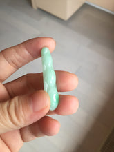 Load image into Gallery viewer, Type A 100% Natural sunny green white Three Peas in a Pod(连中三元) Four Seasons Fortune Beans(四季发财豆) jadeite PD2