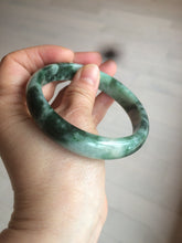 Load image into Gallery viewer, 60.1mm Certified Type A 100% Natural green/dark green Jadeite Jade bangle AS68-1658