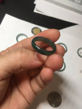 Load image into Gallery viewer, 17.7mm 7 1/2 100% natural type A icy watery green/blue icy watery Guatemala jadeite jade band ring group BP77