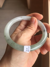 Load image into Gallery viewer, 58.5mm certified Type A 100% Natural light purple with red brown floating flowers round cut Jadeite Jade bangle J145-4078